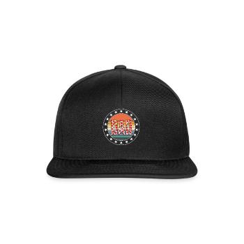 Erdbeere Papa Hemd, Papa Erdbeerfruchtliebhaber - Snapback Cap - Schwarz/Schwarz - Vorne