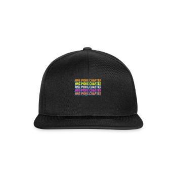Leseshirt, Noch ein Kapitel-T-Shirt, lustiges Buch - Snapback Cap - Schwarz/Schwarz - Vorne