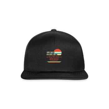 On m’a appris à penser avant de jouer chemise, drôle - Casquette snapback - noir/noir - Devant