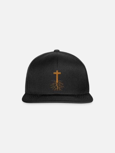 Christ Root Cross Jesus Christian Pastor - Snapback Cap - Schwarz/Schwarz