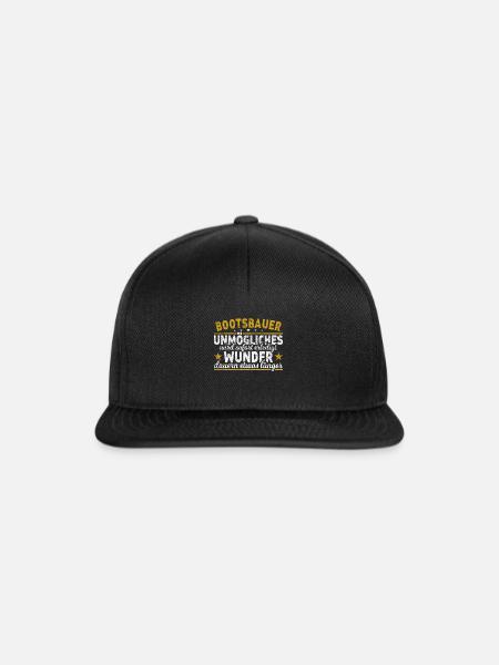 Bootsbauer Schiffsbauer - Snapback Cap - Schwarz/Schwarz