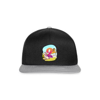 2ème anniversaire Équitation sur le thème de Two Party - Casquette snapback - noir/gris - Devant