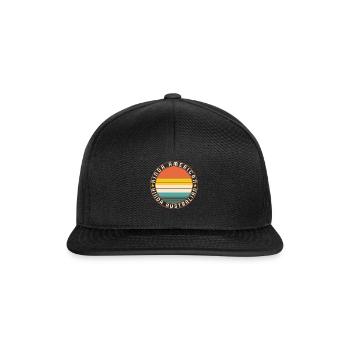 Dual Citizenship Shirt, irgendwie amerikanisch - Snapback Cap - Schwarz/Schwarz - Vorne