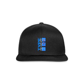 Diabetes Awareness Shirt, Typ Eins Derful T-Rex - Snapback Cap - Schwarz/Schwarz - Vorne