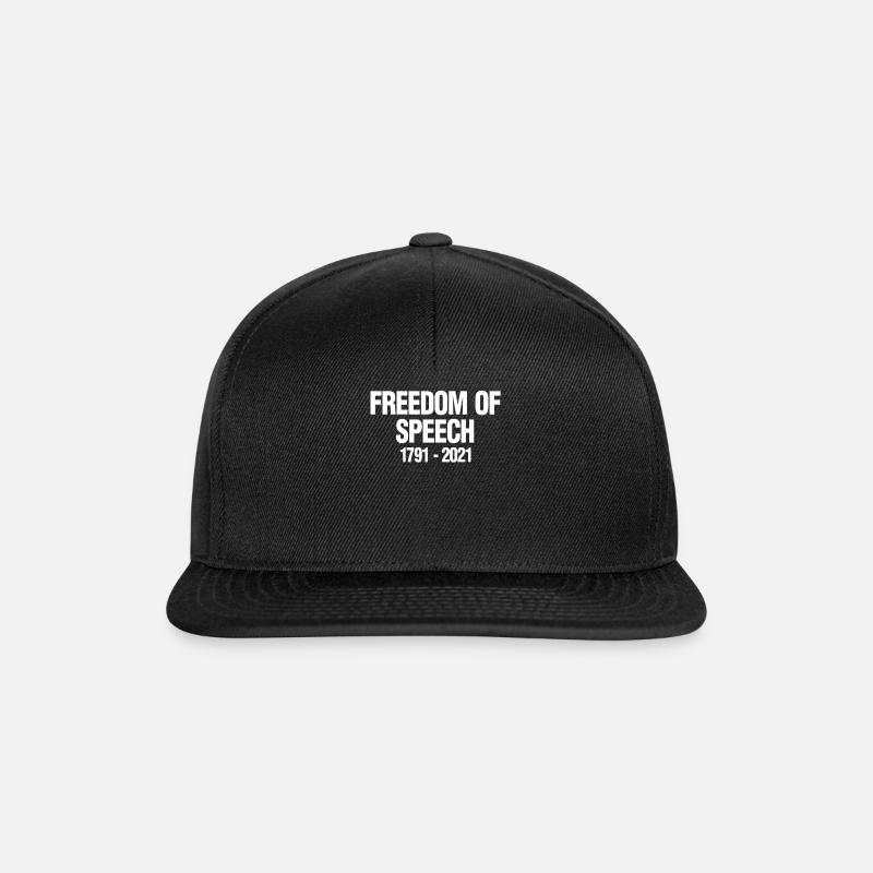 Freedom Of Speech First Amendment - Snapback Cap - black/black