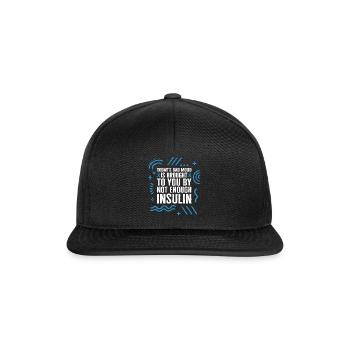 Diabetes Awareness Shirt, der heutige Schlechte-Laune-Humor - Snapback Cap - Schwarz/Schwarz - Vorne