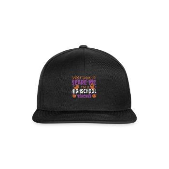 Ghost Pumpkin High School Teacher Halloween - Snapback Cap - black/black - Front