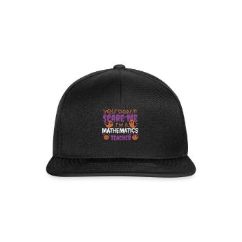 Ghost Pumpkin Mathematics Teacher Halloween - Snapback Cap - black/black - Front
