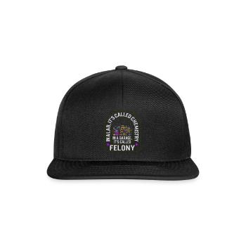 Science Shirt, In A Lab It's Called Chemistry - Snapback Cap - black/black - Front