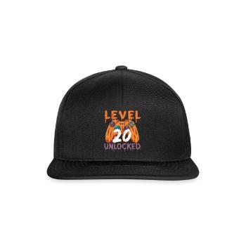 Halloween Pattern Pumpkin Game Gamer Birth Age 20 - Snapback Cap - black/black - Front