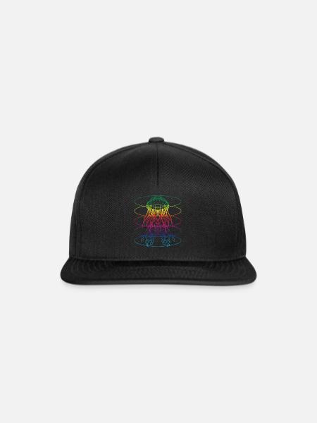 Bunte Qualle - Snapback Cap - Schwarz/Schwarz