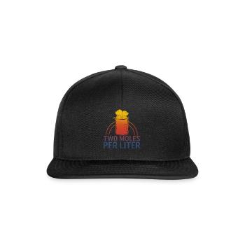 Chemical Pun Element Shirt, Two Moles Per Little - Snapback Cap - black/black - Front