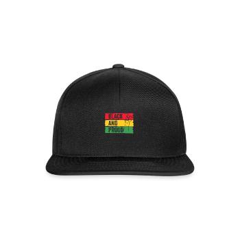 Black History Month Black History American Africa - Snapback Cap - Schwarz/Schwarz - Vorne