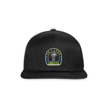 Emu Vogel Shirt, Sehe ich Emused Emu Design T-Shirt aus, - Snapback Cap - Schwarz/Schwarz - Vorne