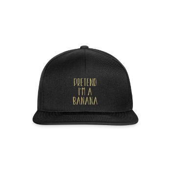 Funny Pretend I'm Banana Costume For Halloween - Snapback Cap - black/black - Front
