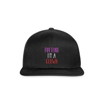 Drôle de faire semblant que je suis clown Costume pour Halloween - Casquette snapback - noir/noir - Devant