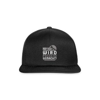 Was nicht passt, gemacht, um fit zu sein, - Snapback Cap - black/black - Front