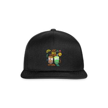 Bes Tees Hemd, Bubble Tea Bubble Milchtee - Snapback Cap - Schwarz/Schwarz - Vorne