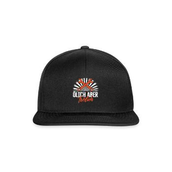 Olich Aber Frohlich Shirt, Mechaniker lustiges - Snapback Cap - black/black - Front