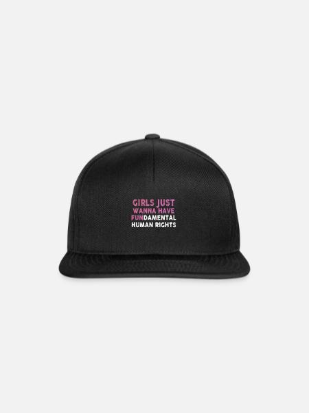Girls Just Wanna Have Fundamental Human Rights - Snapback Cap - Schwarz/Schwarz