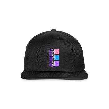 Schilddrüsenkrebs-Awareness-Shirt, das meiner Tochter - Snapback Cap - Schwarz/Schwarz - Vorne