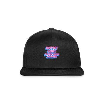 Chemise de sensibilisation au cancer de la thyroïde, escouade de soutien - Casquette snapback - noir/noir - Devant