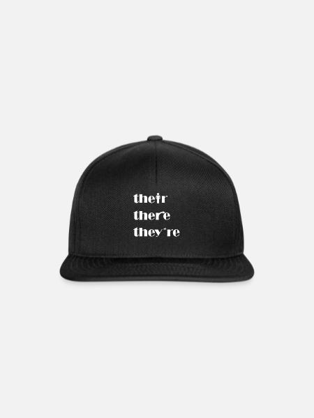 Their There They're English Teacher Grammar - Snapback Cap - Schwarz/Schwarz