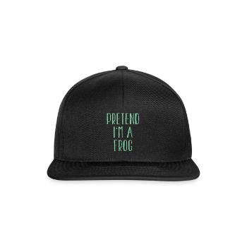 Funny Pretend I'm Frog Costume For Halloween - Snapback Cap - black/black - Front