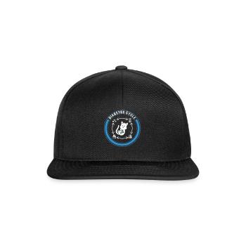 Diabetes Awareness Shirt, Diabetes Zyklus Mad Cat - Snapback Cap - Schwarz/Schwarz - Vorne