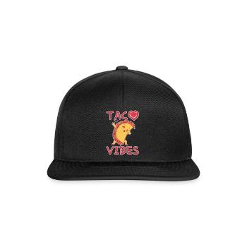 Cute Kawaii Heart Dab Dabbing Taco Vibes - Snapback Cap - black/black - Front