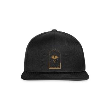 Judgement Eye Skeleton Tarot Card Halloween - Snapback Cap - Schwarz/Schwarz - Vorne
