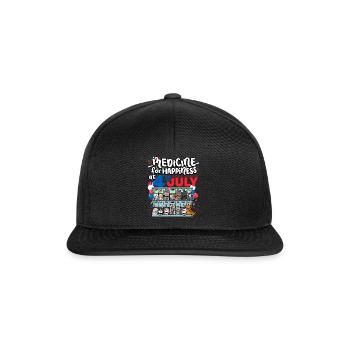 Medizin Zum Glücklichsein Am 4. Juli - Clowder Of - Snapback Cap - Schwarz/Schwarz - Vorne