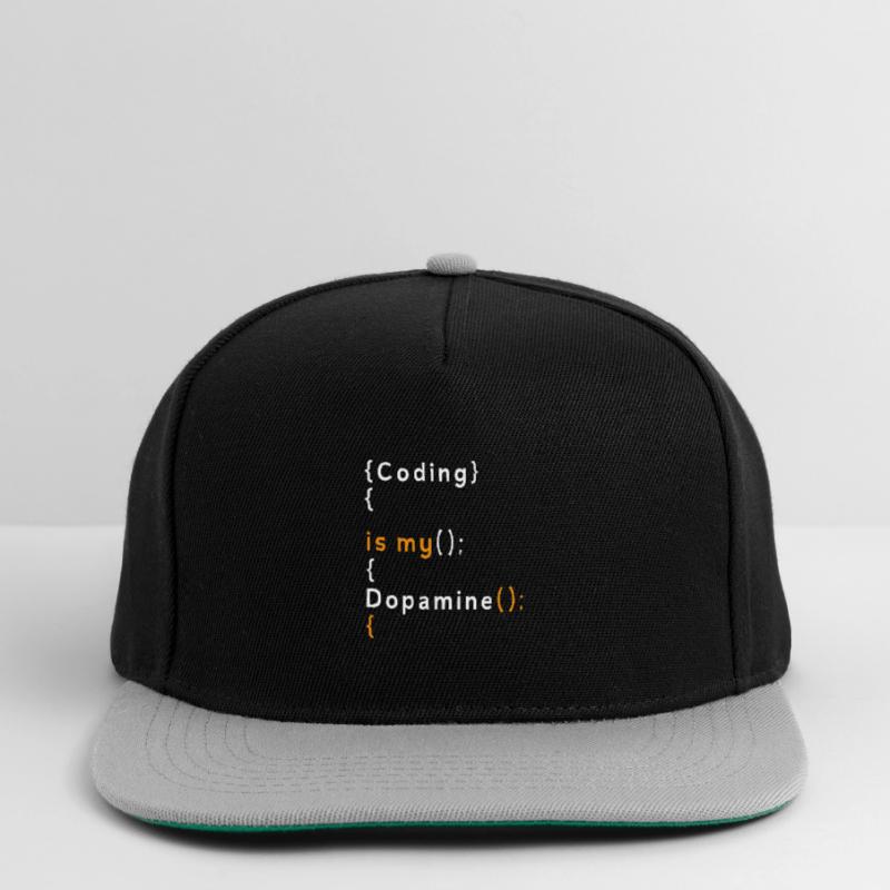 Funny Coding Is My Dopamine Coder Snapback Cap