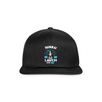 Hurra! Der Lauch Wird 16! Teenager Endlich - Snapback Cap - Schwarz/Schwarz - Vorne