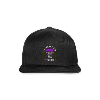 I Tore My ACL Playing Basketball Shirt, Surgery - Snapback Cap - black/black - Front