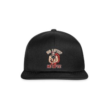 No Lifts No Gifts Christmas Gym Ugly Santa - Snapback Cap - Schwarz/Schwarz - Vorne