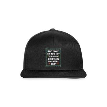 C’est mon pull de Noël il fait trop chaud pour un vilain - Casquette snapback - noir/noir - Devant