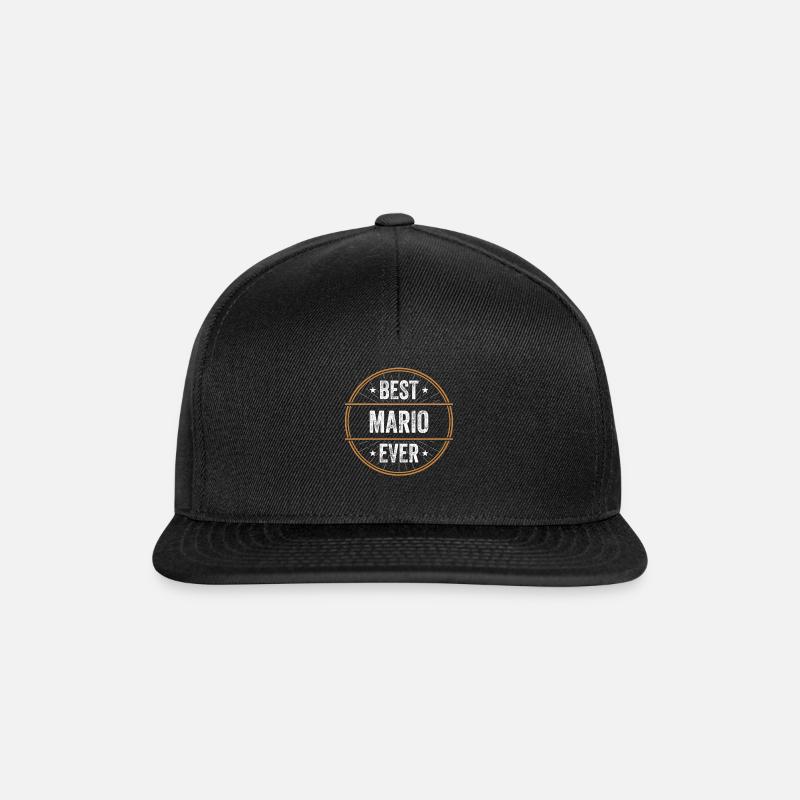 Best Mario Ever First Name Name Gift - Snapback Cap - black/black