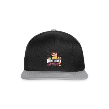 9e anniversaire Neuf ans B-Day Ice Cream Party - Casquette snapback - noir/gris - Devant