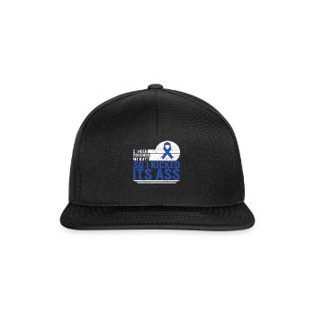 Colon Cancer Awareness Shirt, Cancer Touch My - Snapback Cap - black/black - Front