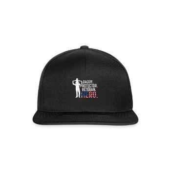 Hero Daddy USA Journée des vétérans américains fiers - Casquette snapback - noir/noir - Devant