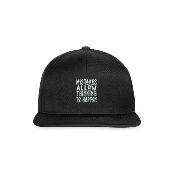 Mistakes Allow Thinking To Happen School Math - Snapback Cap - black/black - Front