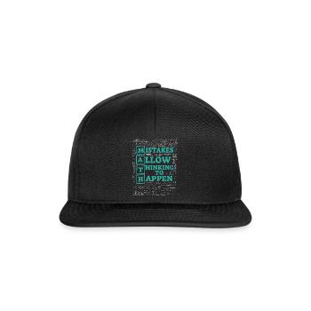 Mistakes Allow Thinking To Happen School Math - Snapback Cap - black/black - Front
