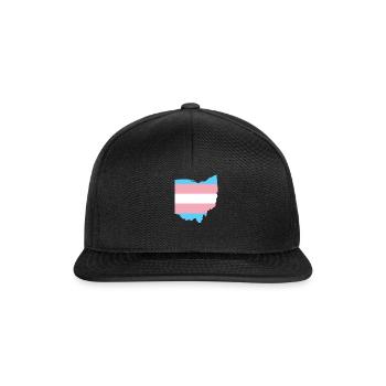 Trans Flag Ohio LGBT Pride Support - Snapback Cap - black/black - Front