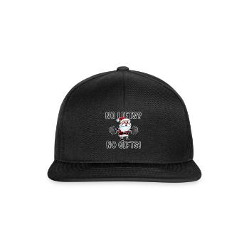No Lifts No Gifts Christmas Gym Ugly Santa - Snapback Cap - black/black - Front