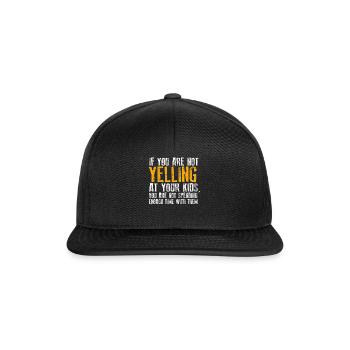 Papa Maman Criant De L’Anniversaire Enfants Correspondance - Casquette snapback - noir/noir - Devant
