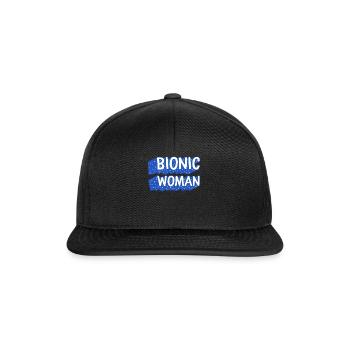 Hüft-OP-Shirt, Bionic Woman Tee, Bionic - Snapback Cap - Schwarz/Schwarz - Vorne