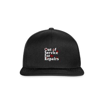 Hüft- und Kniechirurgie-Hemd, außer Dienst T-Shirt, - Snapback Cap - Schwarz/Schwarz - Vorne