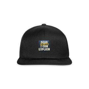 Dear Santa I Can Explain Xmas Naughty Matching - Snapback Cap - Schwarz/Schwarz - Vorne