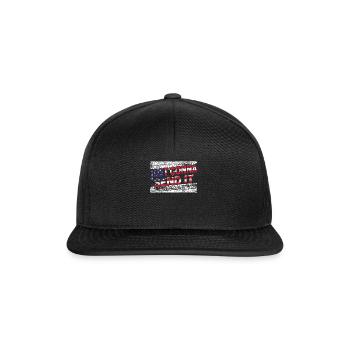 Just Gonna Send It American Flag Motocross - Snapback Cap - Schwarz/Schwarz - Vorne
